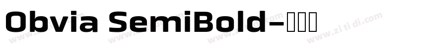 Obvia SemiBold字体转换